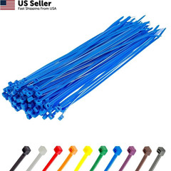 GTSE 12 Inch Blue Zip Ties, 100 Pack, 50lb Strength, UV 12″ (50lb),