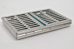 16 Brand New German Stainless Dental/Medical Sterilization Cassette Green/Yellow