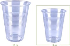 Basics Small Disposable Clear Plastic Cups, 9oz, 100 Count, Free Shipping! NEW!!