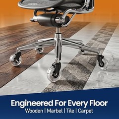 Office Chair Wheels Set of 5 – 3 Inch Roller Blade Wheels Office Chairs, Office