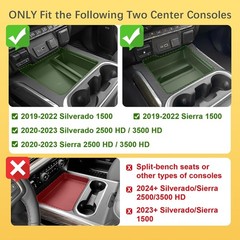 Truck Center Console Cover Hidden Tray Compatible with 2019-2022 Chevy Silverado