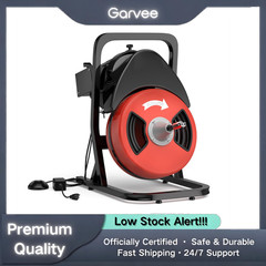 50FT x 1/2In Heavy Duty Drain Cleaner Machine Portable Auger Sewer Snake 250W