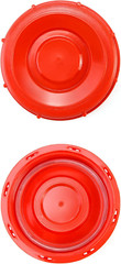 2 Pack Red IBC Tote Tank Lid 6.5” w/ Gasket Fits 163mm Cap for Liquid Storage