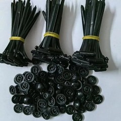 500 PCS-Universal Cable Tie Buckle, Heavy Duty Self-Locking Nylon Zip Tie Holder