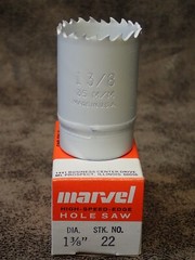 #22 Marvel Armstrong Blum 1-3/8″ Hole Saw, 2″ Cutting Depth HSS Tooth Edge 4/6MT