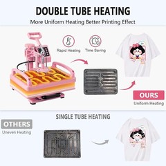 8 in 1 Heat Press Printing Machine 15″x12″ Sublimation Transfer w/ 30OZ Tumblers