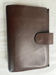 Gillio Firenze Compagna Personal 30mm Dark Brown Italian Leather Planner