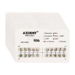 20 Paquetes Brackets de ortodoncia dental Mini Roth 0.022 Ganchos 345 AZDENT
