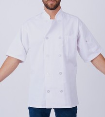 HiLite Classic White Unisex Short Sleeve Chef Coat -540WH (3 Pack)