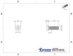 M6-1.00 x 20MM Button Head Socket Cap Screws ISO 7380 Stainless Steel Qty 50