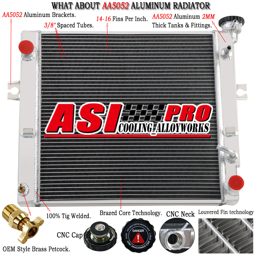 For Toyota Forklift Radiator All Aluminum Core Cooling Radiator 3 Row ASI
