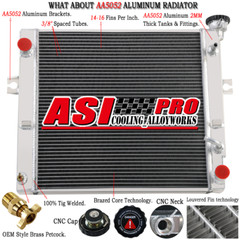 For Toyota Forklift Radiator All Aluminum Core Cooling Radiator 3 Row ASI