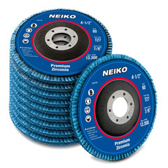 11118A 10 Pack Zirconia Flap Discs 4-1/2 for Angle Grinder, 80 Grit Flapper Whee