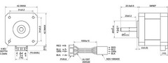 42Ncm 1.8deg Stepper Motor 4 Wires