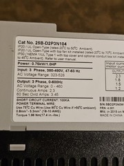 Allen Bradley 25B-D2P3N104 PowerFlex 525 AC Drive 0.75kW/1HP 3PH