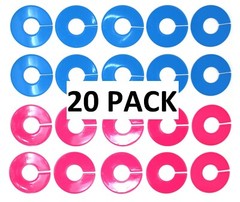 Pink and Blue Round Plastic Blank Rack Size Dividers – Multi-Pack