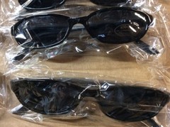 NEW ASSORTED BOX OF SUNGLASSES SUN GLASSES SET OF 9 GLASS COLORED MEDIUM LENS