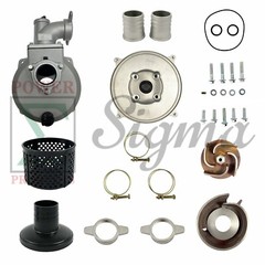 Sigma Semi-Trash Water Pump ONLY For Straight Keyed Shafts 2″ in Ports NPT