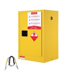 Steel Fire-Resistant Flammable Cabinet, Self-Closing Doors, Adjustable Shelves