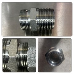 Mini Excavator M26X R3/4 BSPT Hydraulic Filter Adapter1hOZa