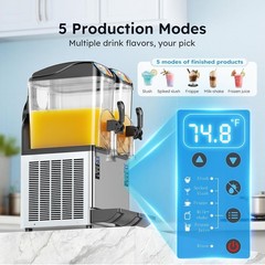 30L 8Gal Slushy Machine 110V Frozen Drink Maker Smoothie Machine Multi-Mode