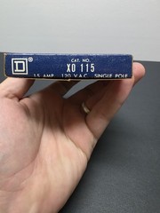 Square D 15 Amp 1 Pole Type XO Breaker 120 Volt Cutler Hammer Thin NOS READ