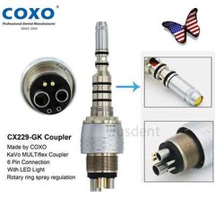 For KaVo MULTIflex Coupler 4 6 Hole COXO Dental Handpiece Coupling Fiber Optic