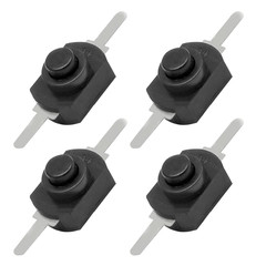 50Pcs Black Latching Mini On/Off Switch Self-Lock Micro Push Button Switch DC 30