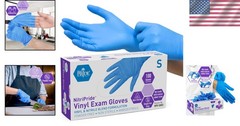 Non-Sterile Nitrile/Vinyl Gloves for Medical & Food Use – Blue, Small, 100 Pack