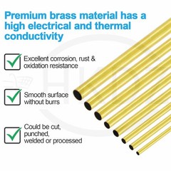 Brass Round Tubes OD 0.8mm – 50mm Length 500mm Model Making Hobbies DIY Repairs