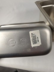 (3-Pk) Steam Table Pan Anti Jam 1/9 Size Rectangle Stainless Steel Silver