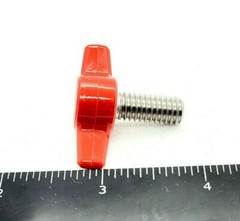 5/16″ Thumb Screw Bolts with Red Butterfly Tee Wing Knob 1 1/2″ Plastic Cap SS