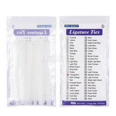 AZDENT Dental Orthodontic Ligature Ties Elastic Rubber Bands 1000 Ties/Bag