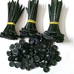 50 PCS Nylon Universal Cable Tie Buckle，Heavy Duty Self-Locking Zip Ties Holder