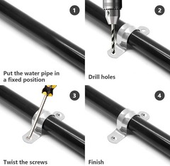 Versatile 30-Pack Stainless Steel Conduit Straps for Secure Pipe Installation
