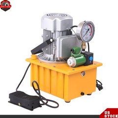 750W Electric Hydraulic Pump 10000 PSI 110V 60Hz 8L Capacity, Single Acting