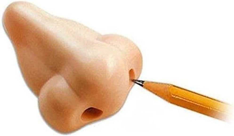 1Pc Mini Plastic Hand Powered Pencil Sharpener, Funny Nose, Student, Graphite…