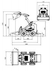 New TYPHON STOMP 1,800lbs Mini Skid Steer 23HP Wheel Gas EPA B & S Engine