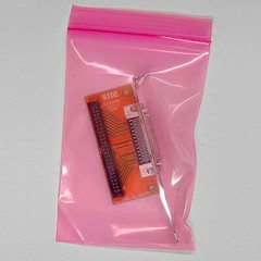 Antistatic Pink 4-Mil Zip Seal HEAVY-DUTY Static Reclosable Top Lock Bags