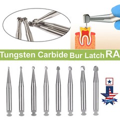 Dental RA Round Carbide Bur Latch Type RA 1-8 Burs 5pcs Box