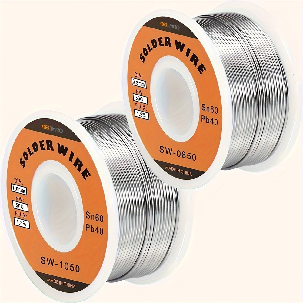 Solder Wire – Sn60/Pb40, 0.8mm Diameter, 50g, Low Melting Point & Fast Soldering