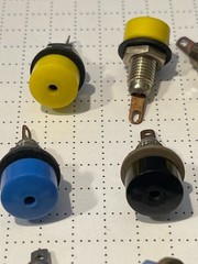 Lot of 14 Test Probe Jacks 2mm Domed Top Red Green Yellow Black Blue Solder Tab