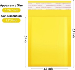 Eco-Friendly 50 Pcs Yellow Kraft Bubble Mailers 3.5×5 Inch – Reliable Protection