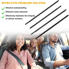 Window Weatherstrip Belt Molding Kit 4PCS for Dodge Ram 1500 2500 3500 Crew Cab
