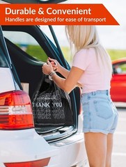 Thank You Plastic Bags, 12″ X 6″ X 22″, 1/6 barrel Black Grocery Bags