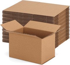 30 Pack 6X4X4 Shipping Boxes Brown, Small Corrugated Cardboard Box for Mailing,