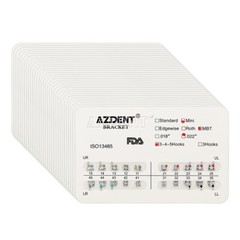 5Packs AZDENT Dental Ortho Brackets Mini/Standard MBT/Roth 022/018 Hooks 3 4 5