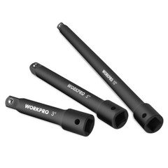 3-PCS 3/8″ Drive Impact Extension Bar Set 3” 5” and 10” Length Socket Extensions