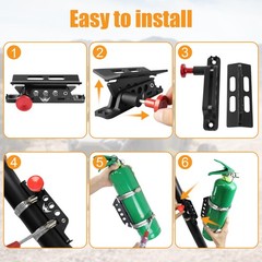 Aluminum Vehicle Quick Release Roll Bar Fire Extinguisher Mount Bracket Holder