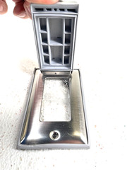 CALBRITE STAINLESS S607VGCVRS Single Gang GFCI Receptacle Cover, Plate, & Gasket
